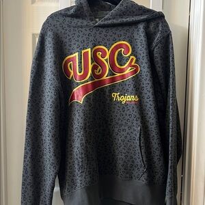 USC Trojans Gameday Couture Gray Leopard Hoodie